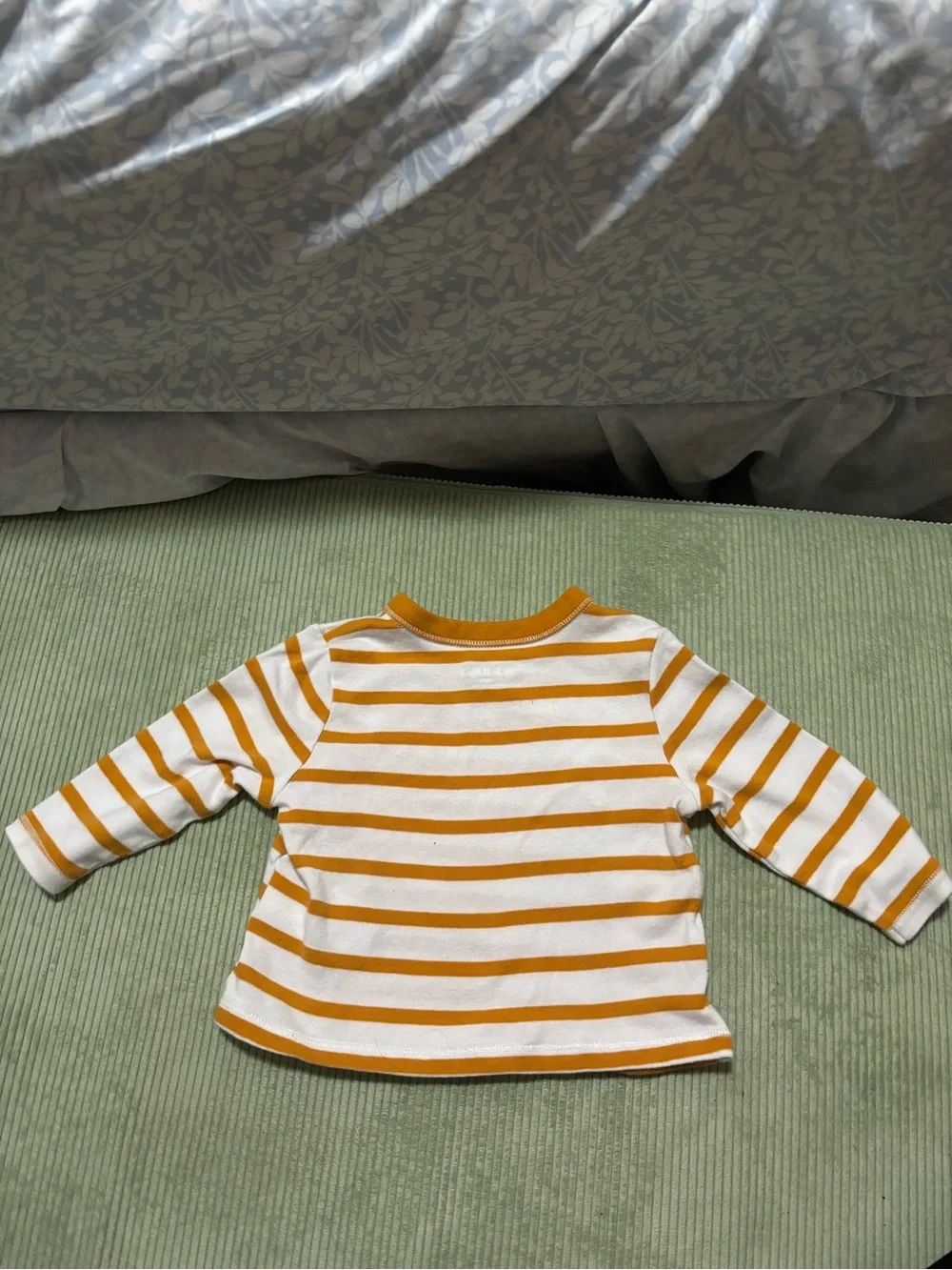 Old Navy Striped Mustard and White Set